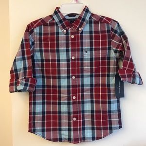 TOMMY HILFIGER (NWT) Boys Plaid Button Down